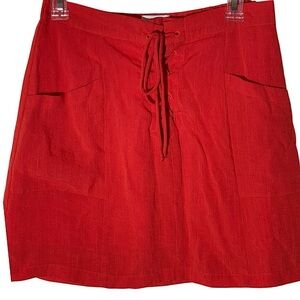 LOST & WANDER RED MINI SKIRT SZ M